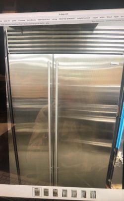 SubZero 48 Refrigerator side by side Stainless BI48SSTH like New 2017