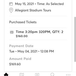 2 Raiders tour Tickets