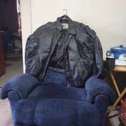 American Genuine Leather Bomber Jacket 