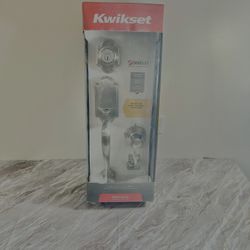 Kwikset Satin Nickel Exterior Single-Cylinder Deadbolt and Keyed Entry Lock