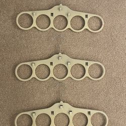 3 Scarf Hangers, Tan Velvet  - Like New! - $10/set
