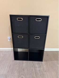 Black 6-Cube Storage Organizer