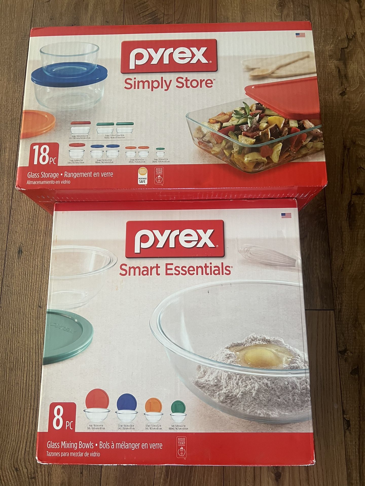 New Pyrex Simply Store & Smart Essentials Glass Ware