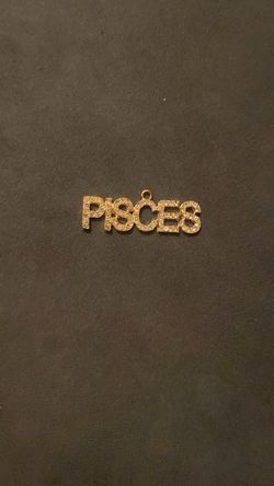 Pisces Gold Crystal Zodiac Charm