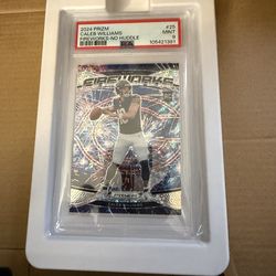 2024 Panini Prizm Fireworks #25 Caleb Williams PSA 9