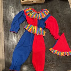 Clown Costume Size 2-3