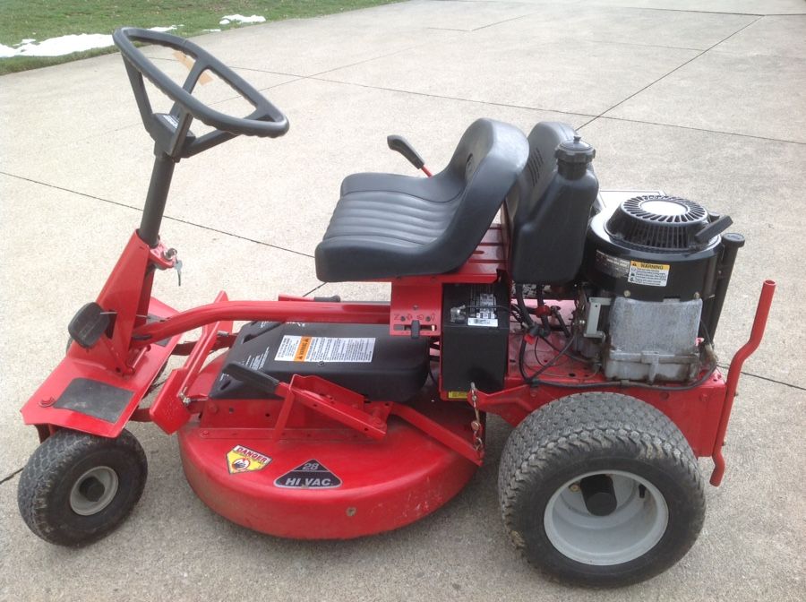 Snapper 28" hi vac 10 hp power rider mower USED