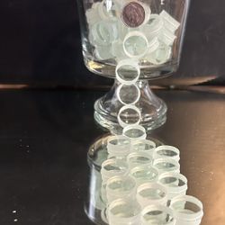 Clear Glass Cylinder Pucks  