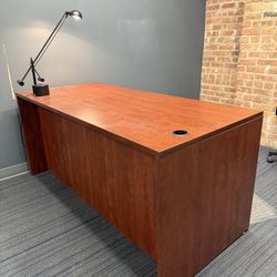 Rectangular Office Desk – Wood Finish