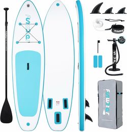 Brand New Inflatable Stand Up Paddle Board with Premium SUP Paddle Board Accessories and Warranty