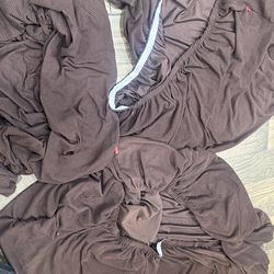 3 pieces sofa Brown 1 Large 2 Medium