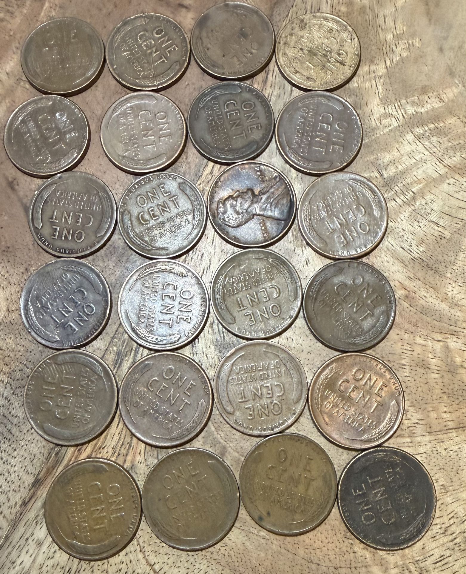 Lot Of Wheat Lincoln Penny