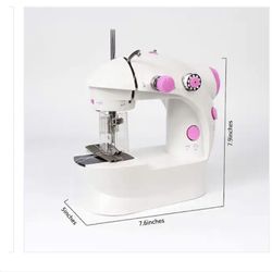 Ready Sewing Machine with Needle Protector, Flex-Speed Double-Thread Cordless, Cute Pink