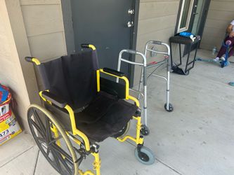 Wheelchair & Walker Bundle – $150 OBO  Selling a manual wheelchair and folding walker. Both are in good working condition with normal signs of use.