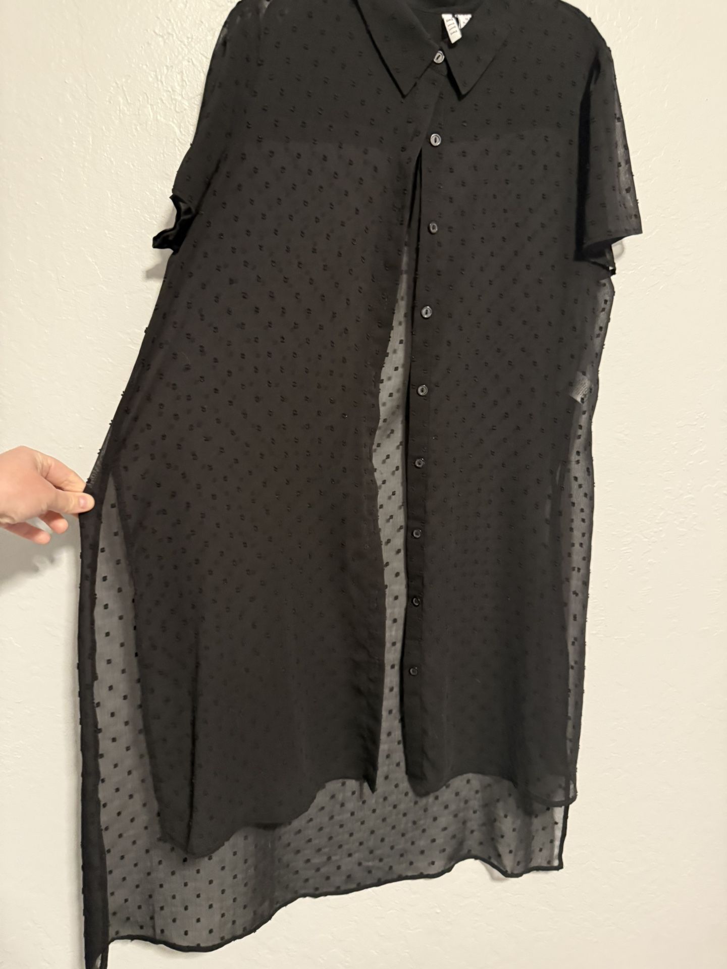 pareo mesh long tunic cover