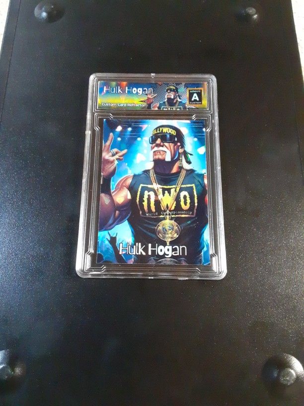 Hulk Hogan Slab Cracked Ice REFRACTOR Original Art Novelty Card