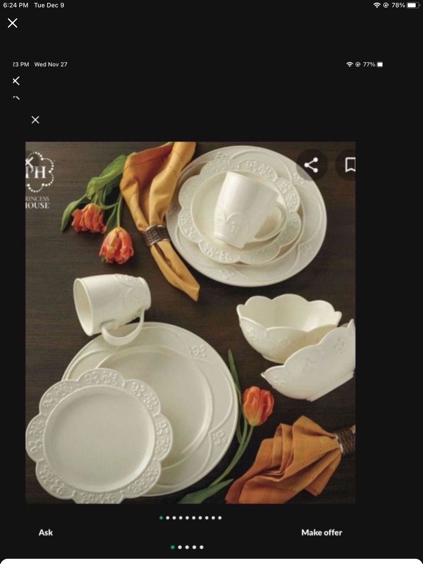 Set De Vajilla Marbella 16 Piezas De Princess House