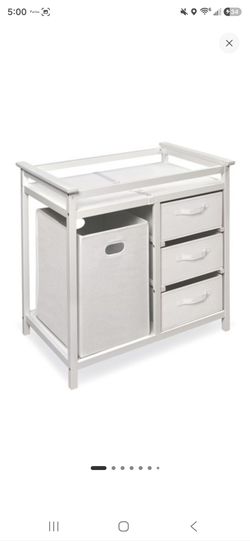 Gray baby changing table