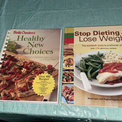 2 Betty Crocker is healthy new choices and stop dieting and lose weight book $5 for both 