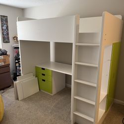 Children’s Loft Bed w/ Desk & Storage