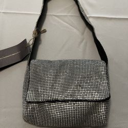 Rhinestone Silver Purse