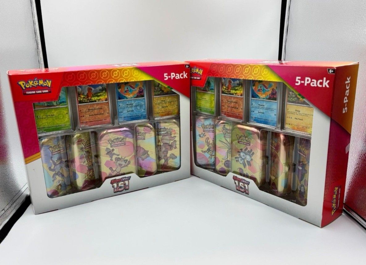 Pokemon 151 Mini Tin 5 Pack Box Set Of 2 (sealed)