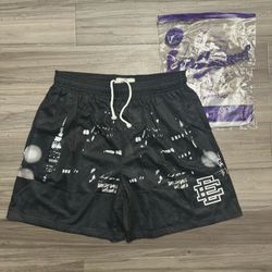 Eric Emmanuel City Lights Black Mesh Shorts