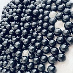 Bag Of Black Shiny Marbles