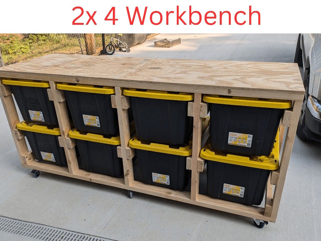 Storage Bin Rack Work Benches.