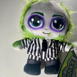 Beetlejuice-Inspired Green Plush Character Toy - Kids Plush Figure NWT 8.5” Tall