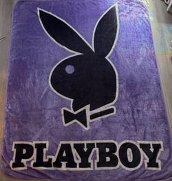 Vintage Y2K Playboy Purple Fleece Blanket