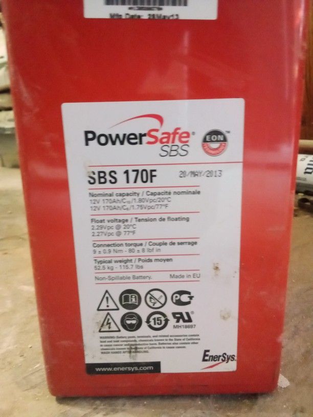 Powersafe SBS 170F Battery By EnerSys