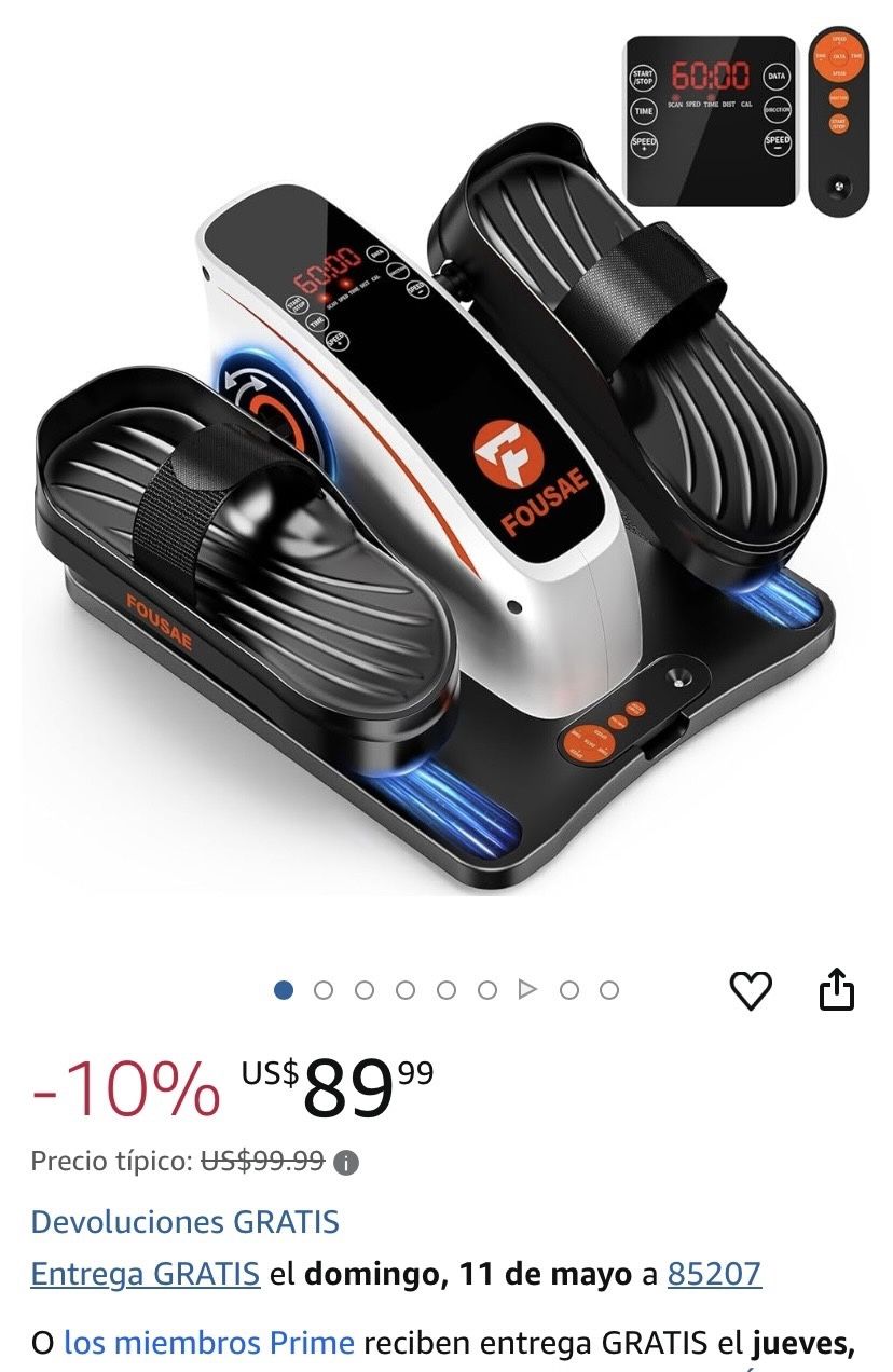 New* Under Desk Elliptical Exercise Machine Ellipse Leg Exerciser As Seen On TV with 15 Adjustable Speeds