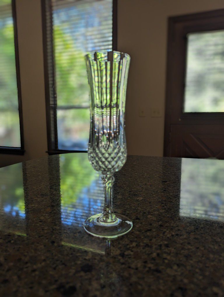 10 Long Champ Crystal Champagne Prosecco Mimosa Flutes