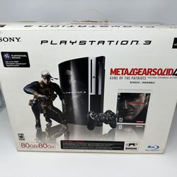 Sony PlayStation 3 PS3 FAT 80GB Backwards Compatible Console Metal Gear Solid 4 COMPLETE IN BOX