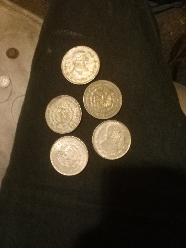 Five Silver Un Peso's (1(contact info removed))