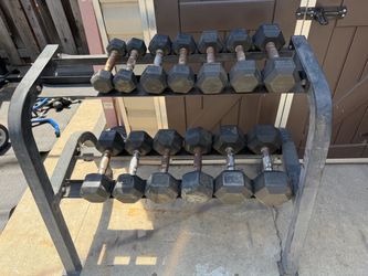 Dumbells plus rack