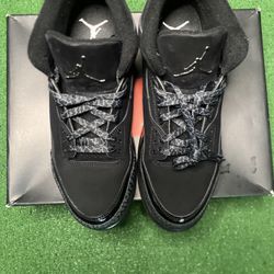 Air Jordan Retro 3 Black Cat Size 10.5 Very Clean In Great Condition With All Stars With Shoe Box. 