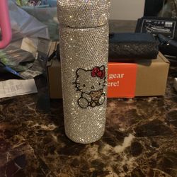 Brand New Hello Kitty Rhinestone Bling Stainless Steel Tumbler