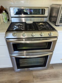 KitchenAid Stainless Steel Double Oven Gas Range