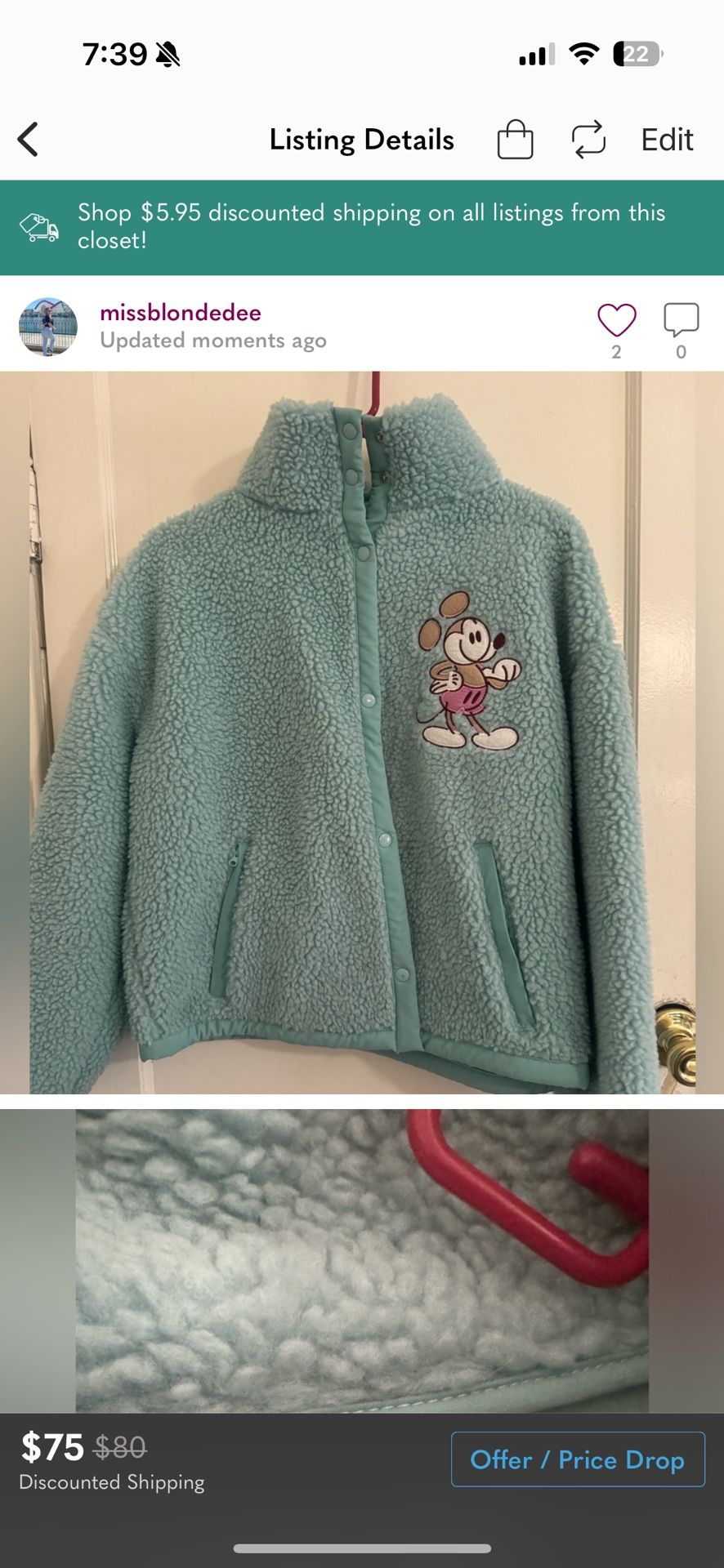 Disneyland Resort Sherpa fleece Jacket