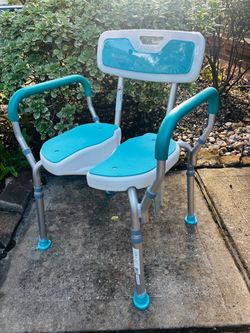 Adjustable Shower Chair with Arms and Back NEW