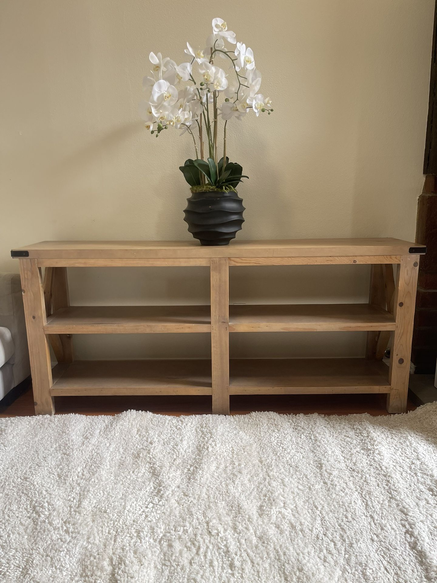 RH Inspired Console Table Shelf Table 