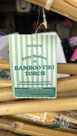 Outdoor Easy Modern Bamboo Tiki Torch