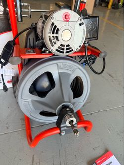 Like new RIDGID K-400 Drain Cleaning Snake Auger 120-Volt Drum Machine with C-32IW 3/8 in. x 75 ft. Cable