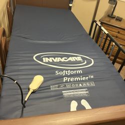 Invacare Adjustable Hospital Bed, 4 Side Rails 300.00