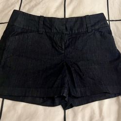 Ann Taylor Dark Denim Color Signature Shorts - Size 0