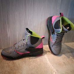 Air Jordan Flight 45 High GS Cool Grey Lime Men Size 11 Sneakers 