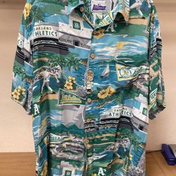 Reyn Spooner MLB Oakland A's Athletics  100% Spun Rayon  XL