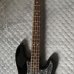 FENDER 1994 PRECISION BASS GUITAR MIM, HEAVILY CUSTOMIZED, COMES WITH HARD SHELL CASE